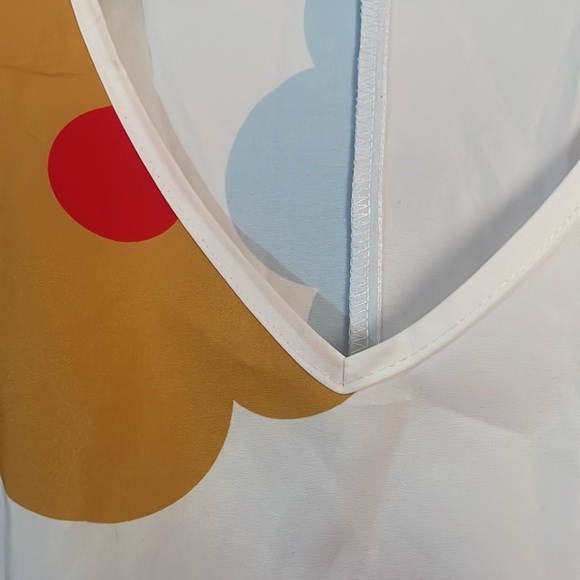 Beautiful V Neck multi color flower blouse 3X SOLD OUT 🌸 BN 35 - Picture 6 of 7